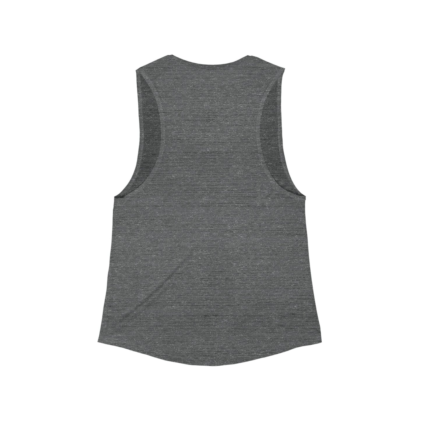 Women's Flowy Scoop Muscle Tank with Dripping Smiley Design, Casual Summer Top, Workout Wear, Festival Outfit, Gift for Her