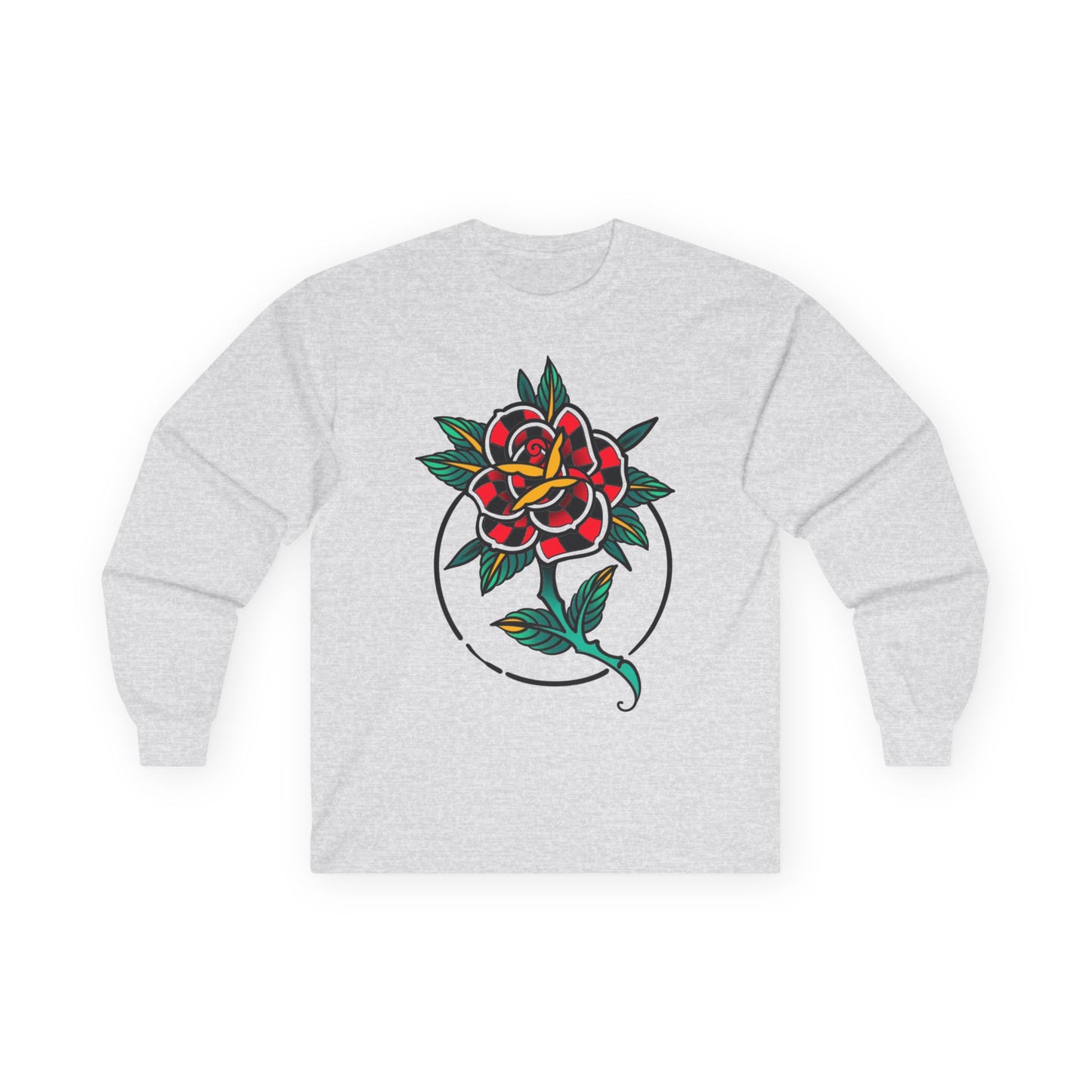 Stylish Unisex Long Sleeve Tee with Floral and Graffiti Designs - Perfect for Casual Outings, Gifts, Streetwear, and Festive Occasions