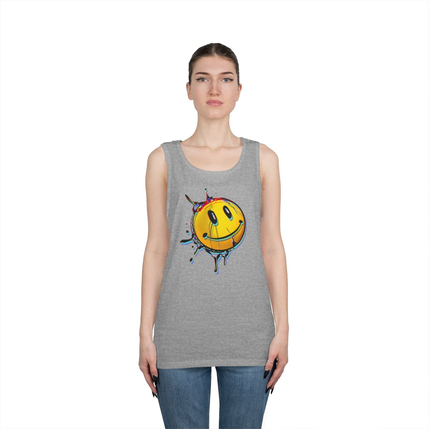 Copy of Floral Graphic Tank Top - Unisex Cotton Sleeveless Tee for Summer, Casual Wear, Beach Days, Festivals, Gift