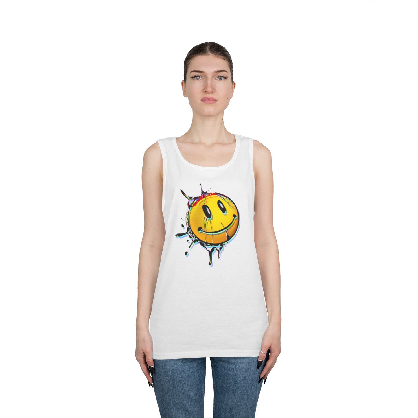 Copy of Floral Graphic Tank Top - Unisex Cotton Sleeveless Tee for Summer, Casual Wear, Beach Days, Festivals, Gift