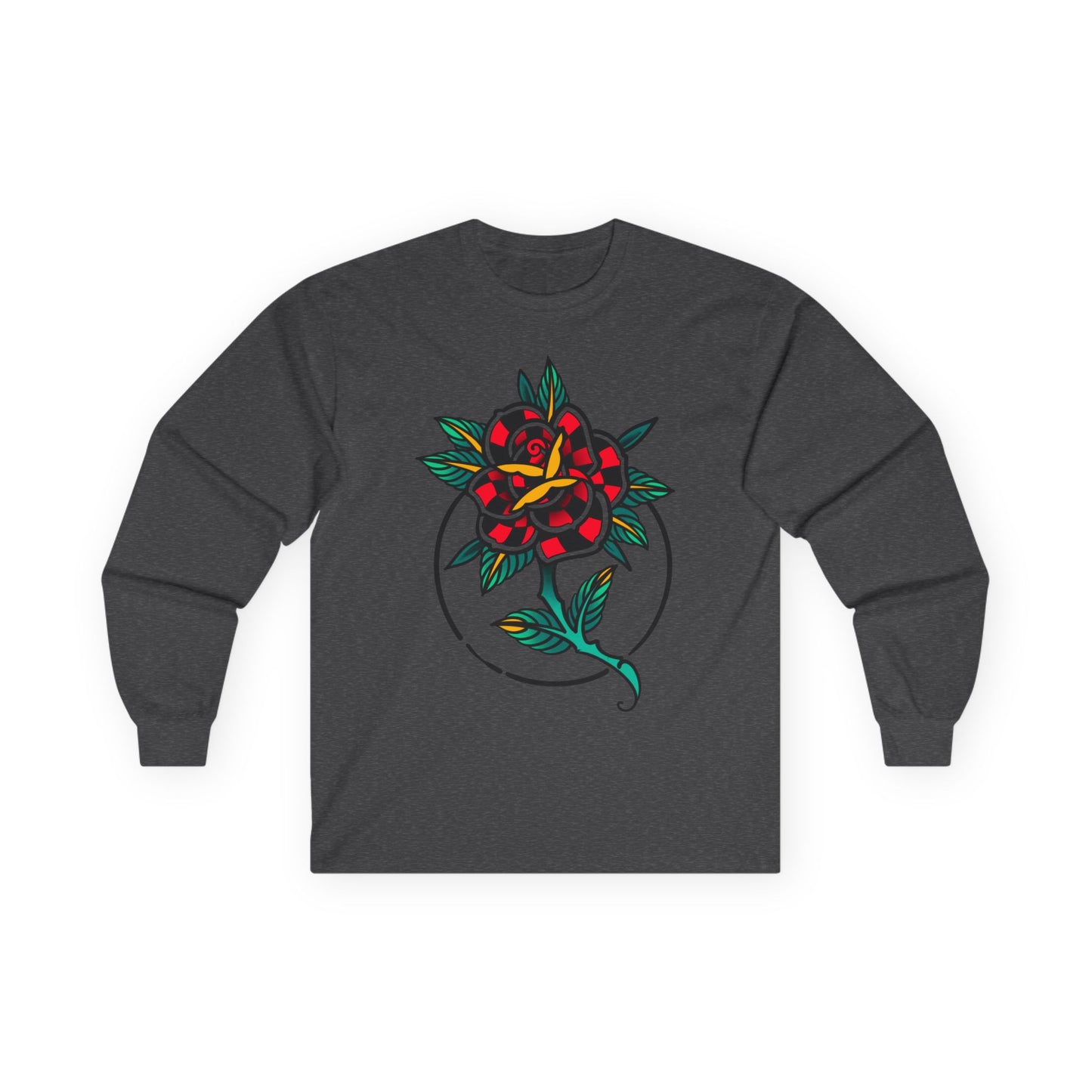 Stylish Unisex Long Sleeve Tee with Floral and Graffiti Designs - Perfect for Casual Outings, Gifts, Streetwear, and Festive Occasions