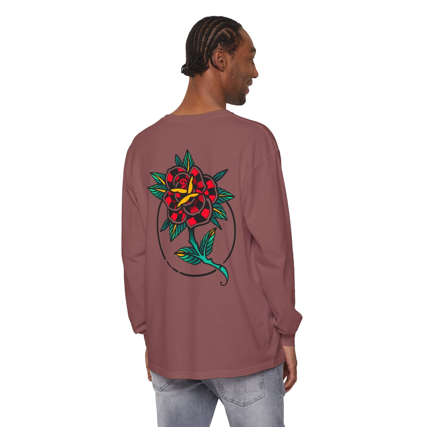 Unisex Long Sleeve Floral T-Shirt, Vintage Style Tee, Casual Wear, Gift for Her, Graphic Tee, Spring Fashion
