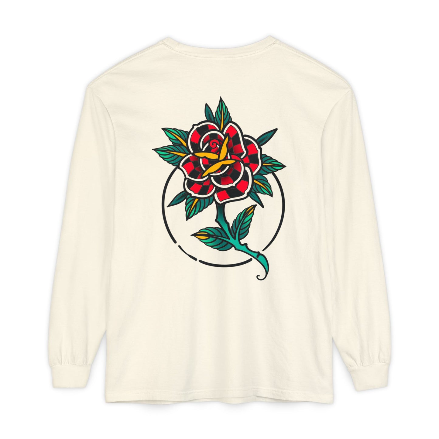 Unisex Long Sleeve Floral T-Shirt, Vintage Style Tee, Casual Wear, Gift for Her, Graphic Tee, Spring Fashion