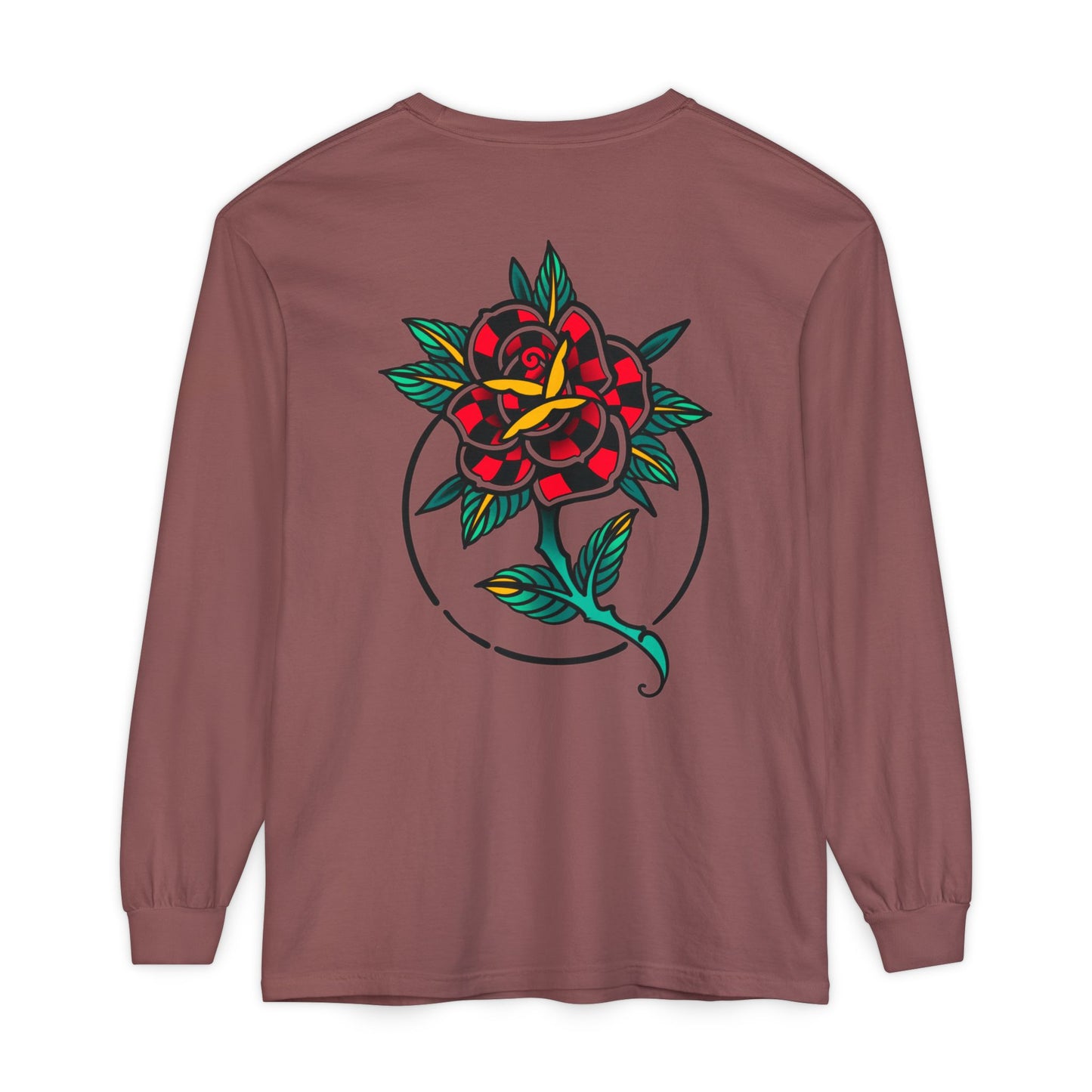 Unisex Long Sleeve Floral T-Shirt, Vintage Style Tee, Casual Wear, Gift for Her, Graphic Tee, Spring Fashion